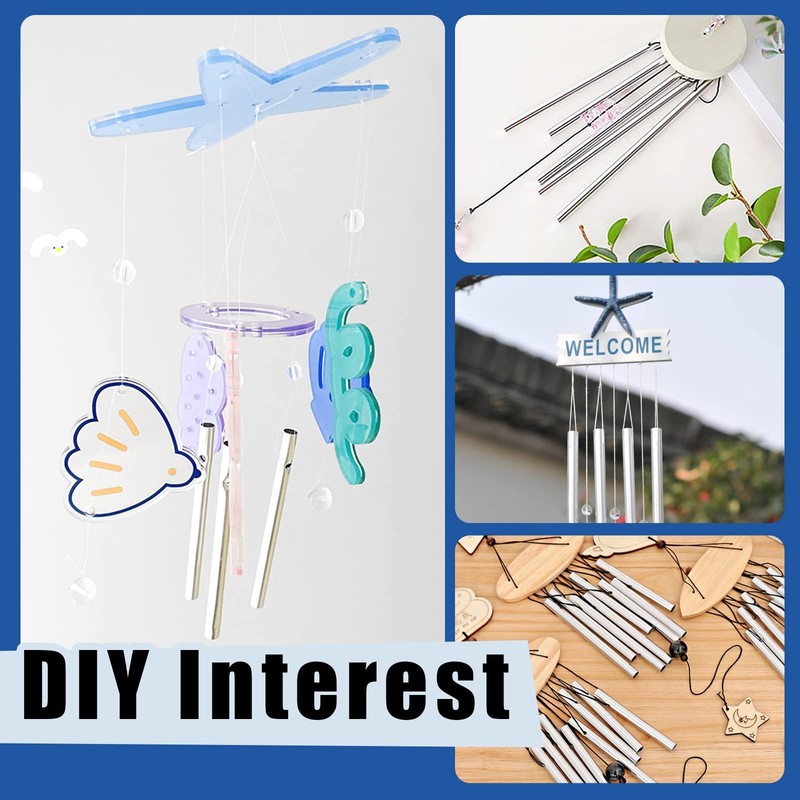 61Pcs Wind Chime Kit Including 50Pcs 11.5cm 10cm 9cm 8cm 7cm Wind Chime Tubes... gallery
