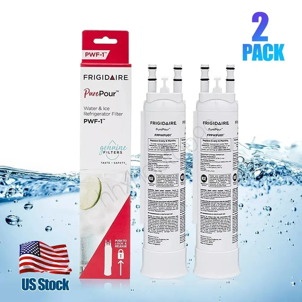2 Pack Frigidaire FPPWFU01 PWF-1 Refrige PurePour Water &Ice Filter NEW US gallery