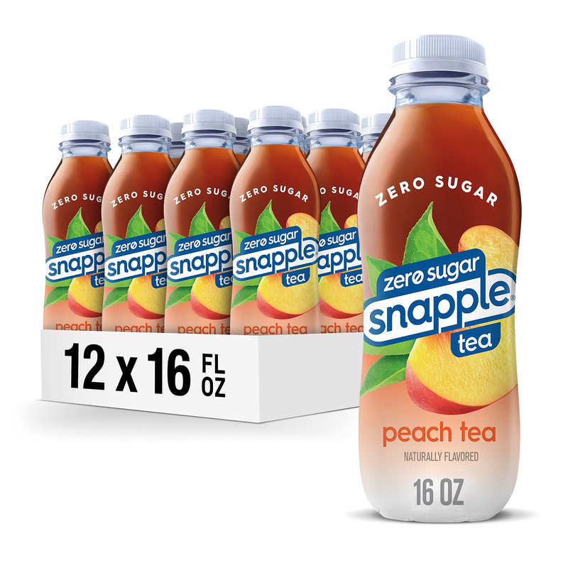 Snapple Zero Sugar Peach Tea 16 Fl Oz Recycled Plastic Bottle Pack Of 12 gallery