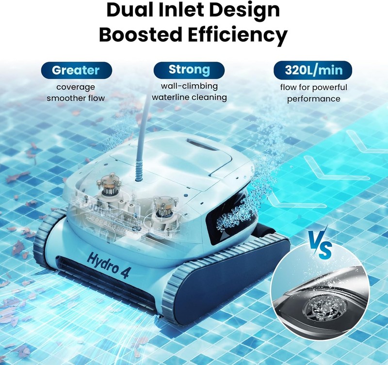 Chasing Hydro 4 Inground Pool Vacuum Cleaner | 50ft Corded for Floor, Wall Clean gallery