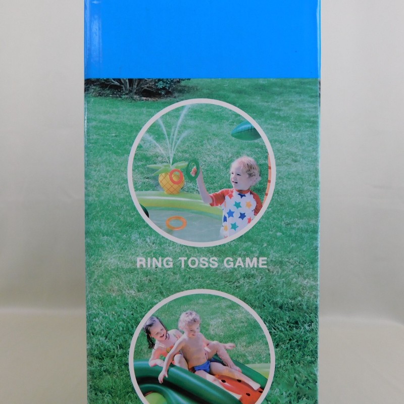 Inflatable Toddler Kiddie Pool Play Center Slide Sprinkler Ring Toss #C688 gallery