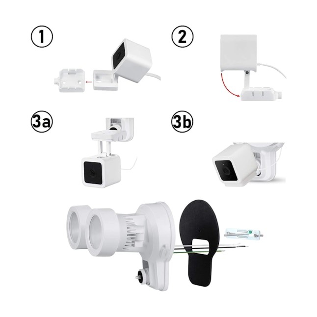 Wasserstein 3-in-1 Floodlight w/Charger & Mount White Wyze Cam V3 Motion Sensor gallery
