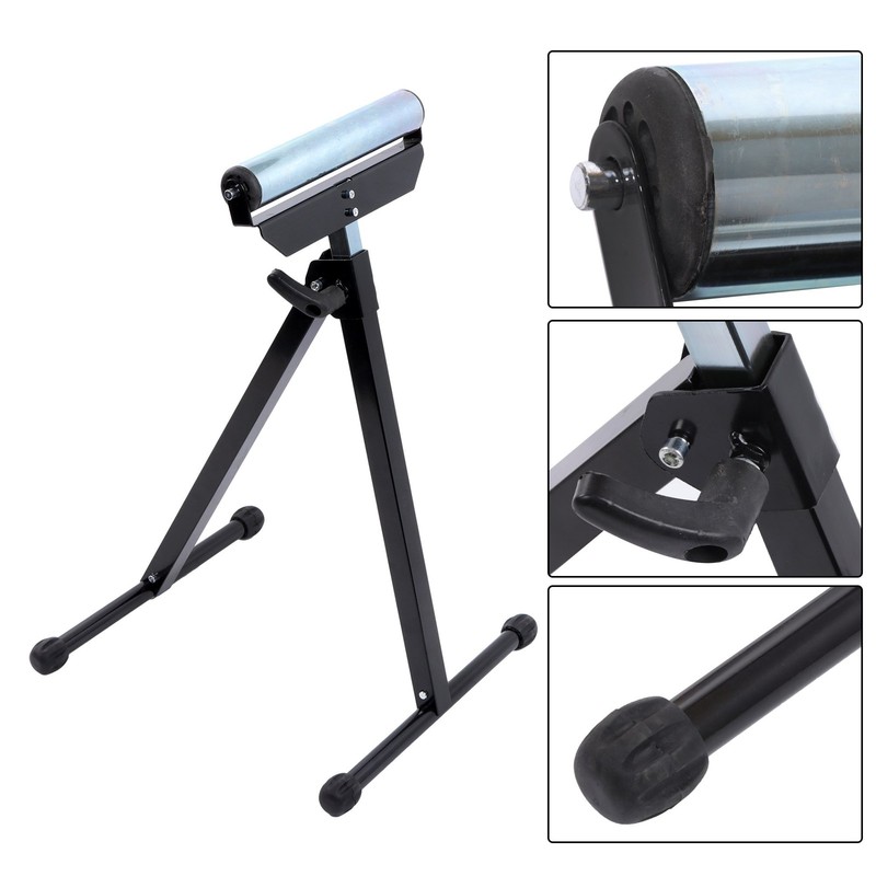 2PCS Roller Support Stand 132 Lbs Load Capacity, 26-3/4" to 42-1/5" Black gallery