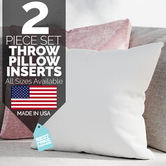 Euro Pillow Stuffing Throw Pillow Insert Form inserts USA Cotton Shell Pair of 2