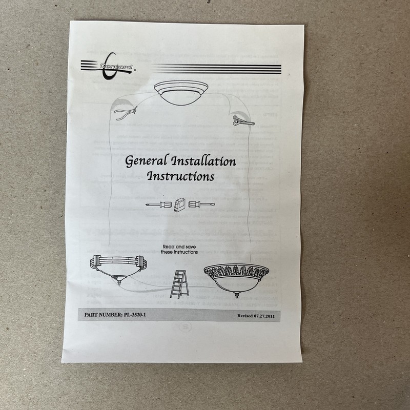 Concord 3 light turtle ceiling fan light kit Satin Nickel Silver New gallery