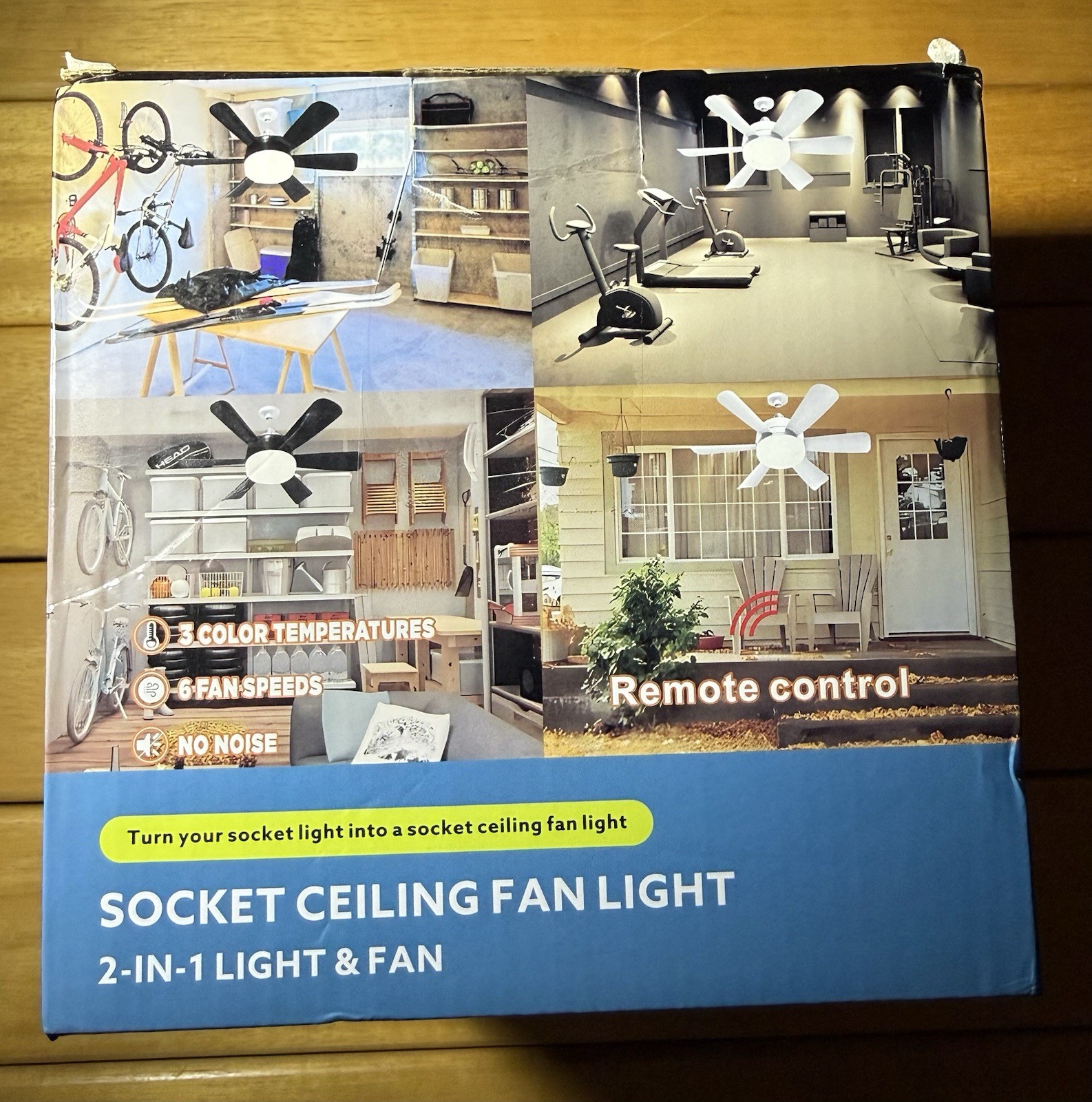 Ceiling Fan Light 2-in-1, Remote Control, 6 Speeds, 3000K-6500K, White gallery