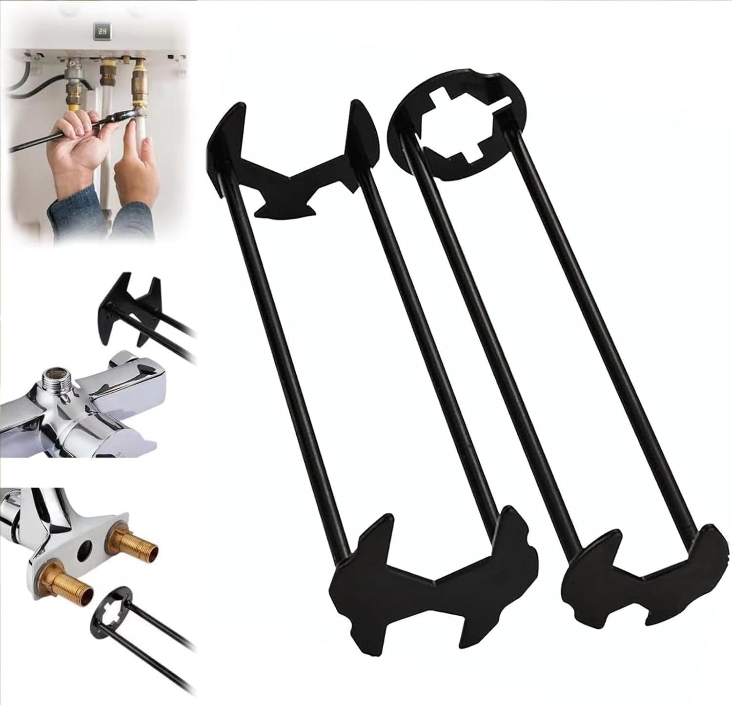 2Pcs Multifunctional Sink Wrench-New Sink Wrench Faucet Tools Plumbing Fats ship gallery