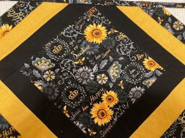 Spring,Summer, Fall "You Are My Sunshine "Quilted Table Runner 13 x36 in gallery