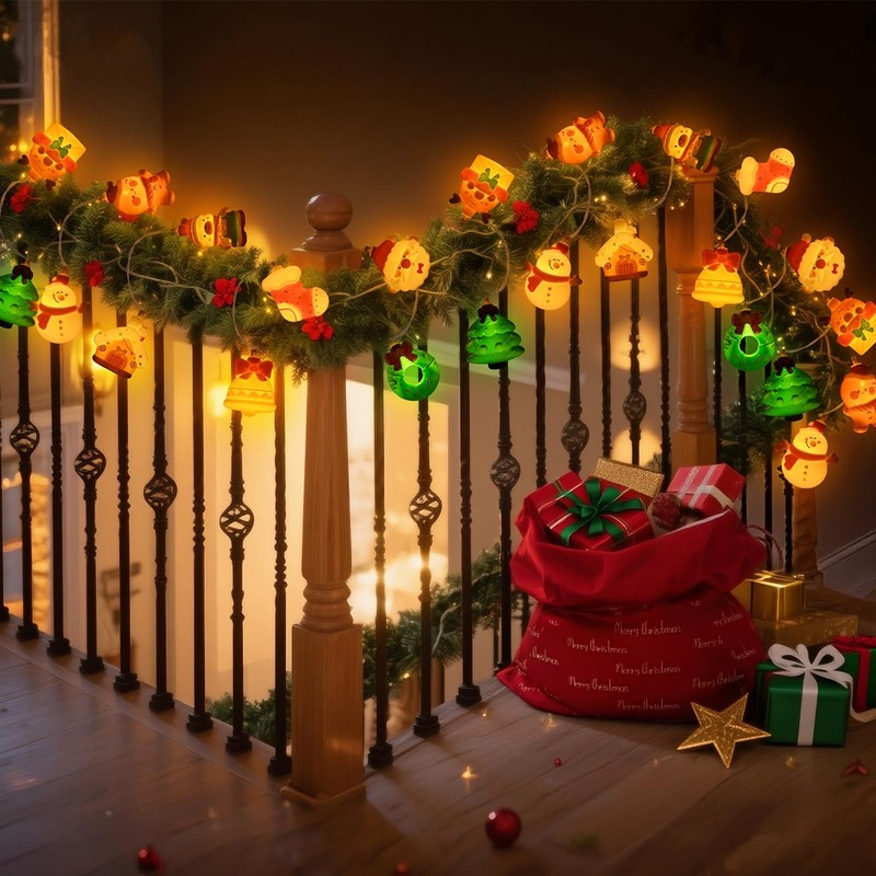 Christmas String Lights Decorations, 9.8FT 20 LED Christmas Fairy Lights, Bat... gallery