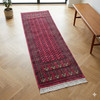 Handmade Hand Knotted Wool Runner Rug, 2x6 ft, Peach, Traditional Parda gallery