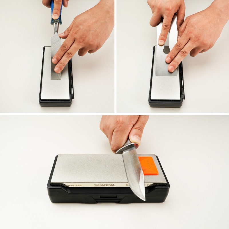 Doublesided Diamond Sharpening Stone Whetstone Knife Sharpener with Storage Base gallery