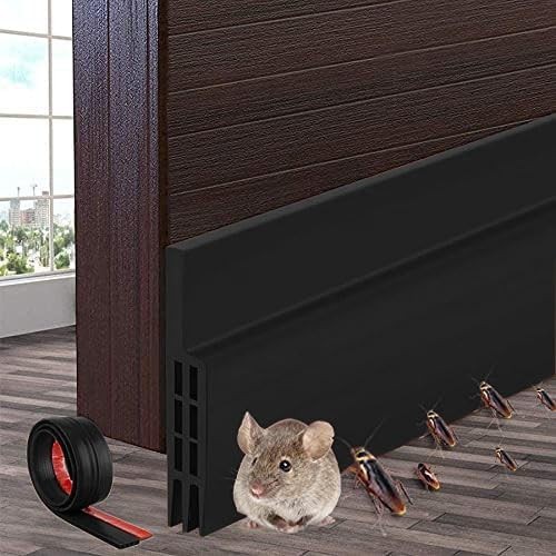 Efficient Door Draft Stopper - Soundproof & Energy-Efficient, 2" x 39", Black gallery