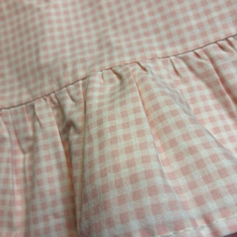 JCP Pillowcase Pair Ruffled Pink Gingham Smooth Touch Percale Standard 21x30 In gallery
