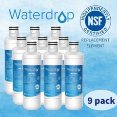 Waterdrop Refrigerator Water Filter, Replacement for LG® LT1000P®, Pack of 9