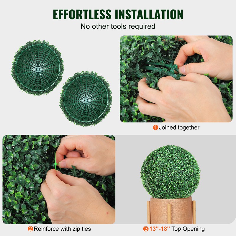 2pcs 20" Artificial Topiary Greenery Balls Plants Outdoor Indoor Home Décor Fake gallery