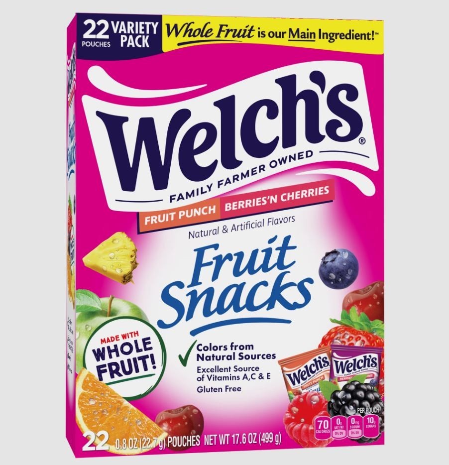 Welch's Fruit Snacks, Fruit punch & berries N Cherries, 0.8 oz, 22 Count gallery