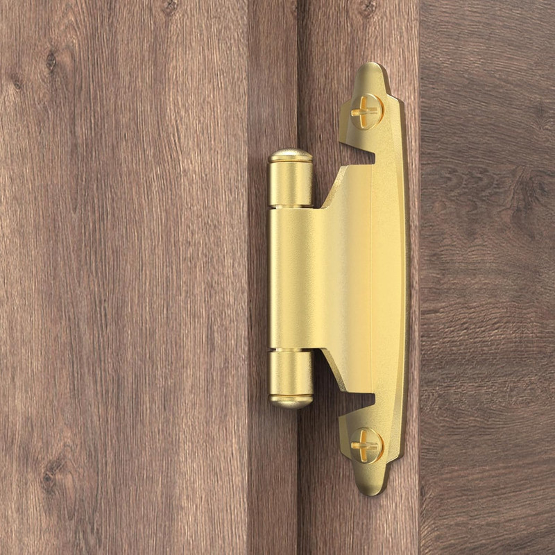 3/8" Self-Closing Cabinet Hinges 25 Pairs Brass Gold Finish Heavy Duty Kitchen D gallery