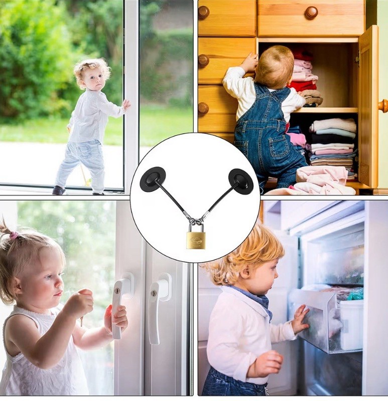 Modern Refrigerator Lock Set 4-Pack - Ultimate Security for Medications & More gallery
