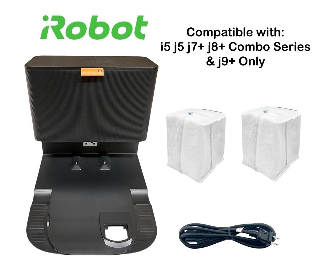 Automatic Clean Base Dock for iRobot Roomba j6+ j7+ j8+ Combo, j9+ & Dust Bags