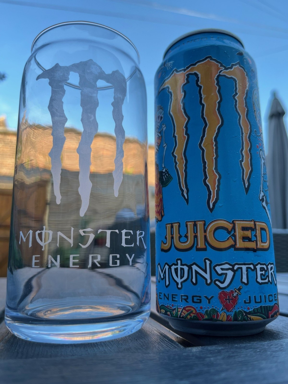 ENGRAVED MONSTER ENERGY Can shaped Glass 500ml NEW gallery