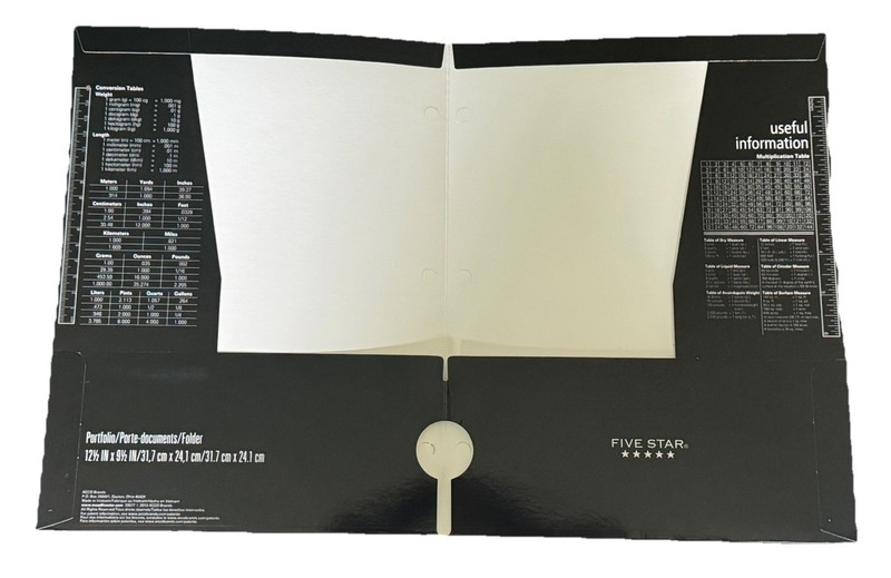 Mead: Five Star Bundle w/ 1 Blue, 1 Black, & 1 Gray Lightweight School Folders gallery