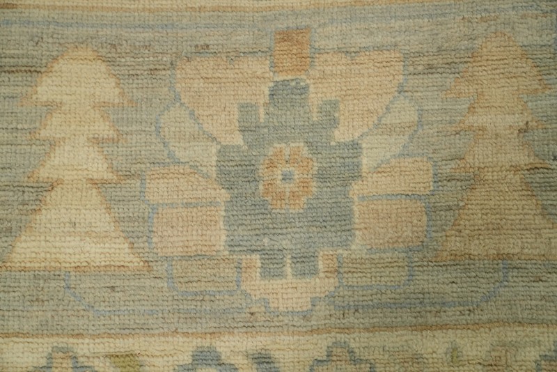 Vegetable Dye Oushak Turkish Hand-knotted Wool Large Rug for Living Room 12x15 gallery