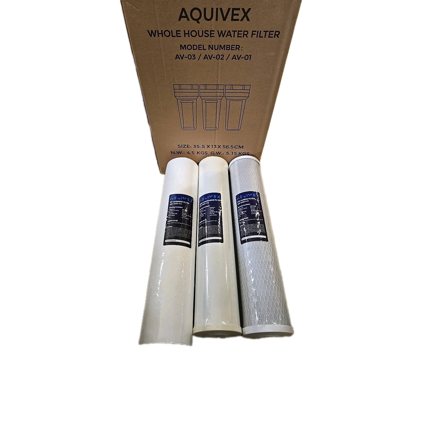 AQUIVEX WHOLE HOUSE WATER FILTER SET 👀 - Model Av – 03/AV – 02/Av – 01 NIB gallery