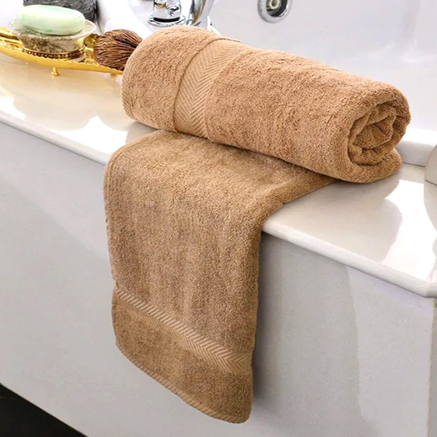 **6 Pack Bath Towels 100% Cotton Extra Absorbent Lightweight 27x54 Multicolor** gallery