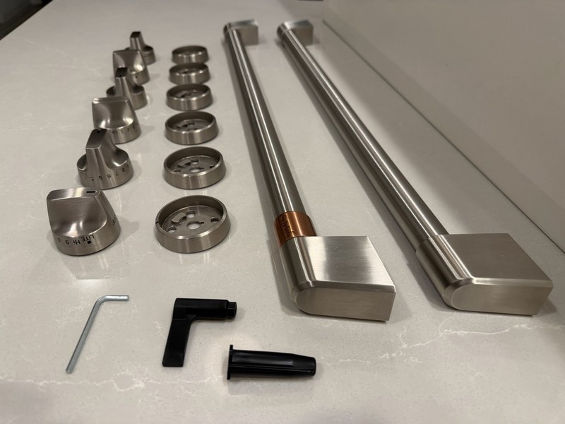 Café Front Control Gas Knobs and Handles Brushed Stainless Steel CXFCGHKPMSS OEM gallery