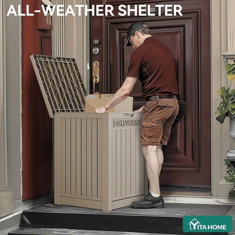 Lockable Outdoor Parcel Delivery Box Durable Weatherproof Resin Storage Solution gallery