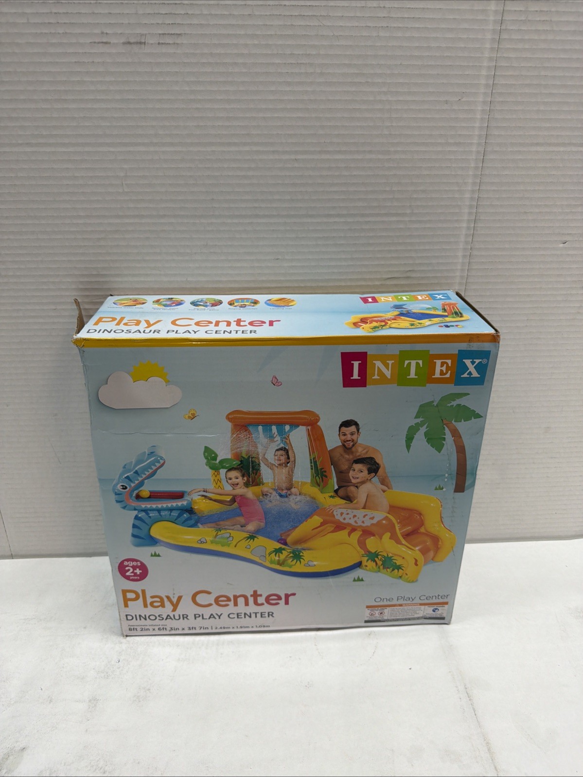 Intex Inflatable Kids Dinosaur Play Center Outdoor Water Park Pool with Slide gallery
