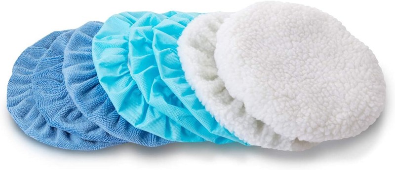 20 Pcs 5-6in Car Orbital Buffer Polisher Pad Bonnet Microfiber Max Baxer Bonnet gallery