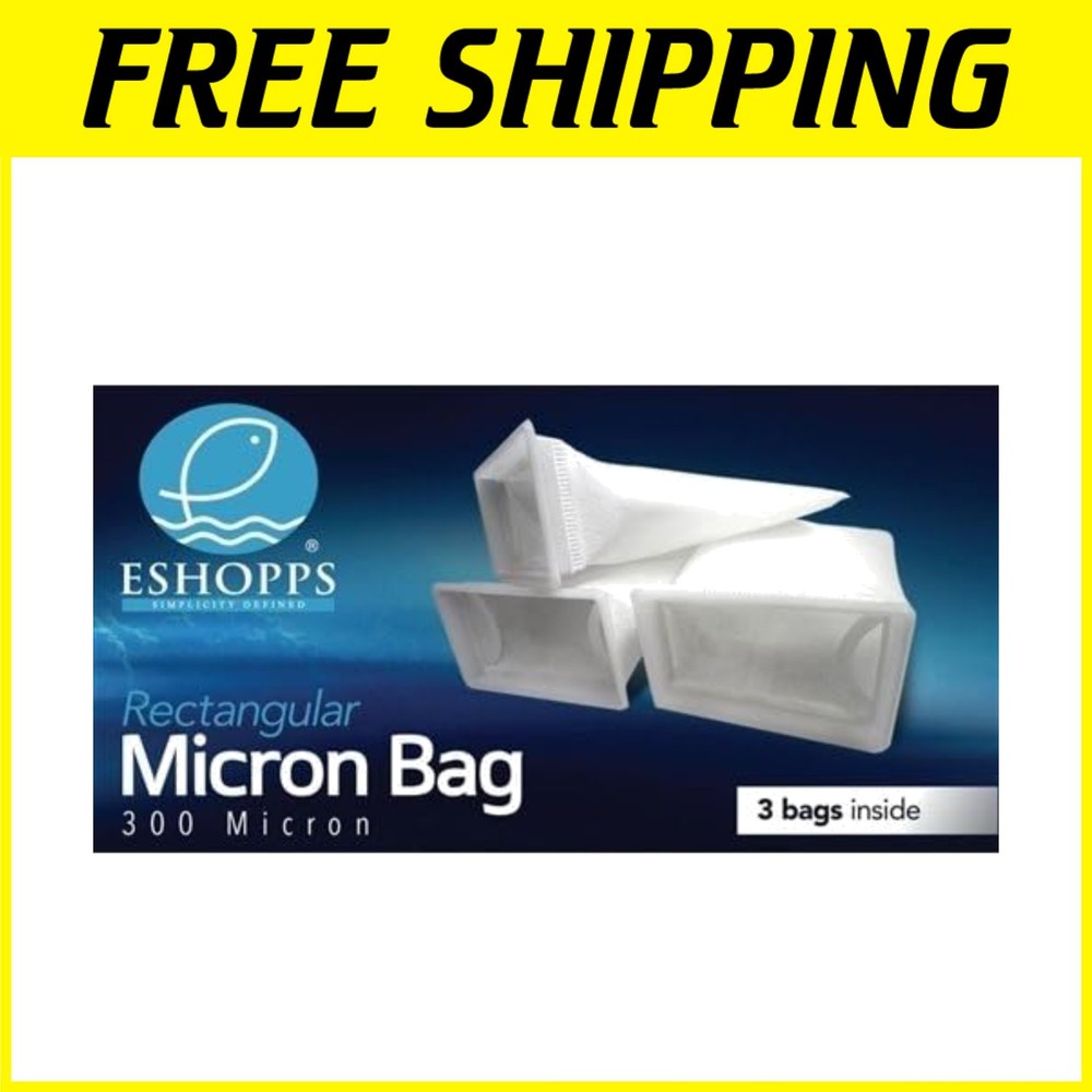 300 Micron Filter Sock - 3 Durable Polypropylene Bags for Aquarium Maintenance