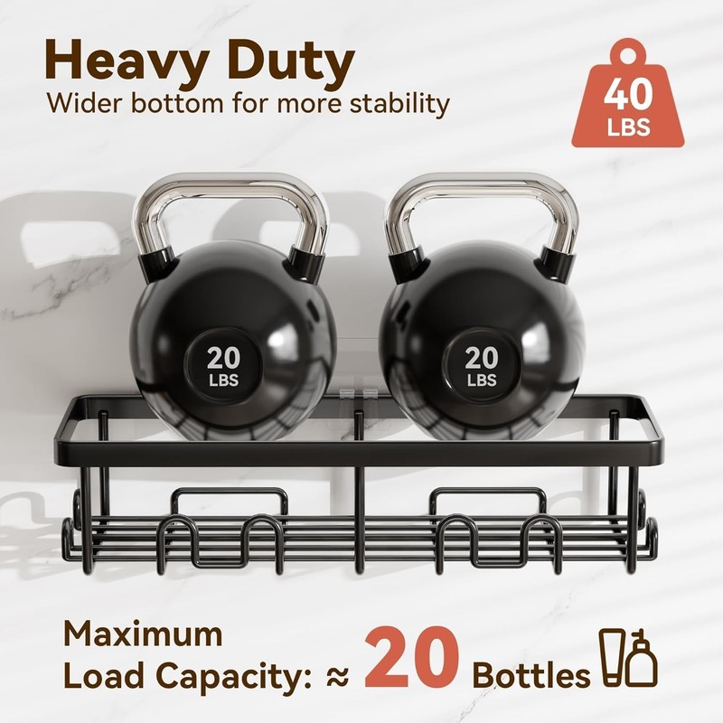 Versatile Adhesive Shower Organizer Caddies - Rustproof, Easy Install (2 Pack) gallery