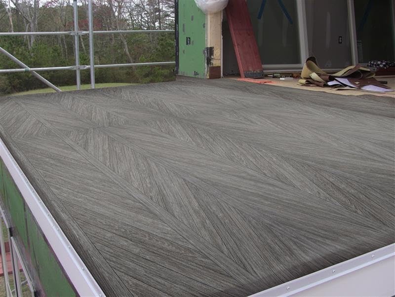 d-c-fix Outdoor Flooring Roll - Brown Chevron Wood - 6 x 12, 72 sq.ft - Water... gallery