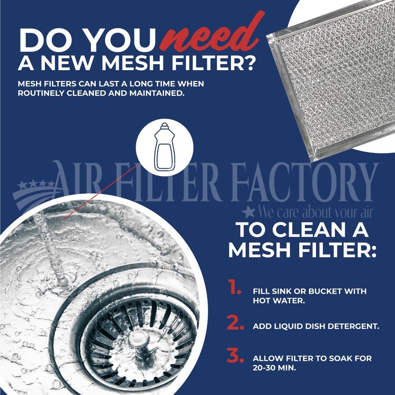(2 PACK) Compatible with Broan S97007893 Aluminum Mesh Range Hood Grease Filters gallery