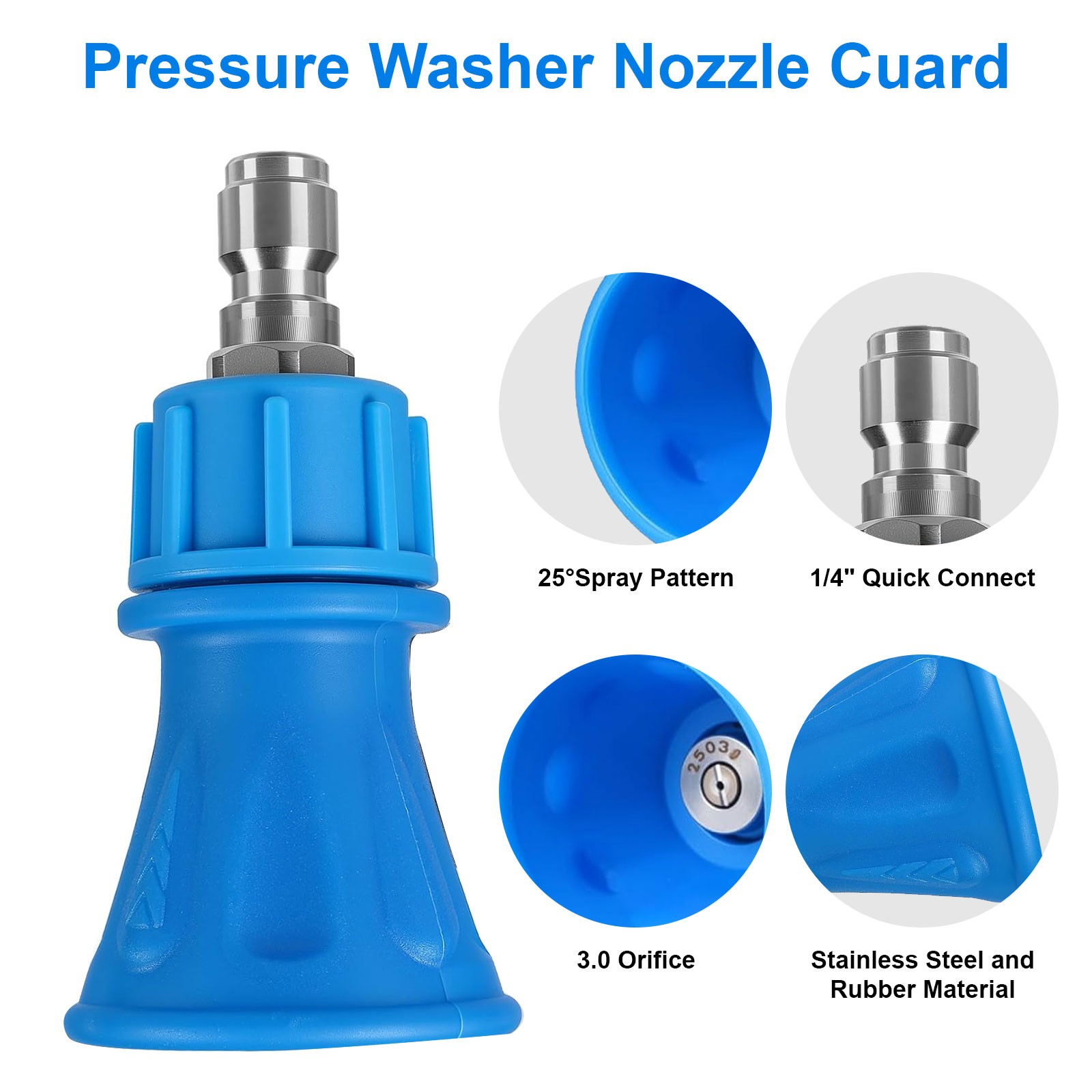 High-Pressure Washer Nozzle Tip 1/4" Quick Connect for Car Roof Windows Cleaning gallery