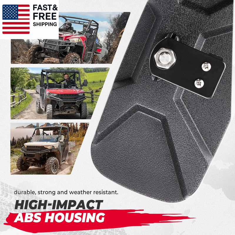 UTV Rear View Mirror Compatible with Polaris Ranger 500 570 900 XP 1000 Xp/Crew gallery