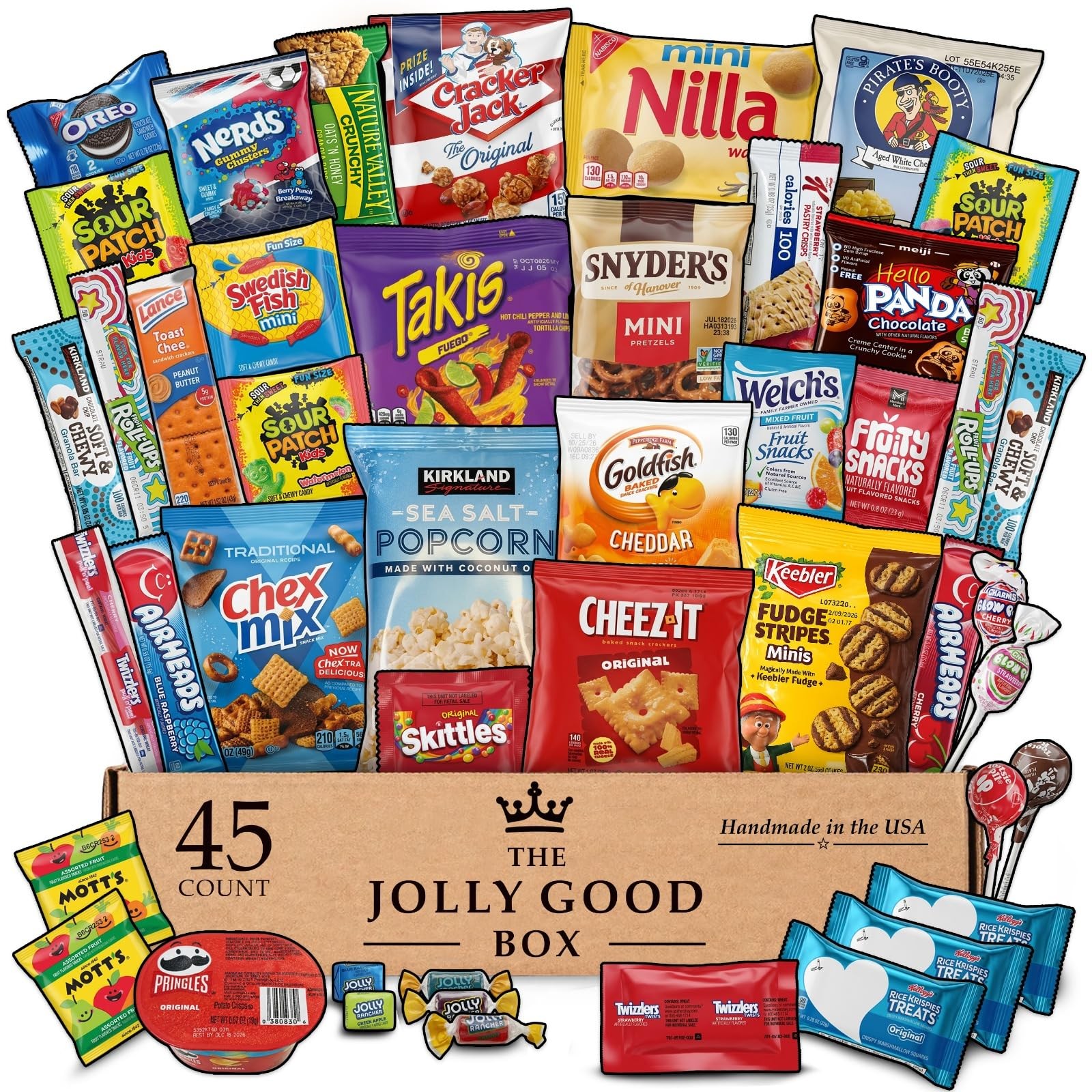 45 Count Snack Variety Gift Basket Snack Box Care Package Chips Cookies Candy... gallery