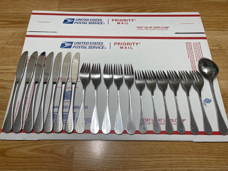 POTTERY BARN PBN7 STAINLESS Flatware Set of 19 Pieces gallery