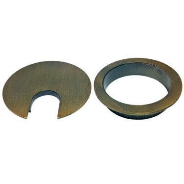 Two-Piece Metal Desk Grommets - 2.375" - Colors: Bronze, NIckel, Brass, Black gallery
