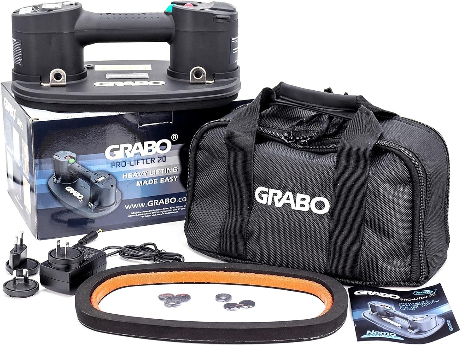 Grabo Pro Lifter 20: Electric Suction Cup with Digital Display, 375 lbs Capacity gallery