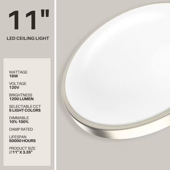 DYMOND Dimmable 11" LED Ceiling Light gallery