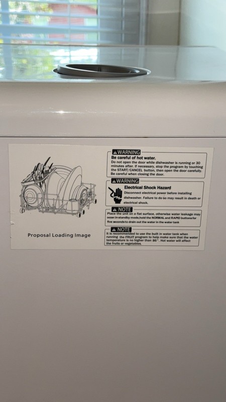 COMFEE CDC17P0ABB Portable Mini Countertop White Dishwasher [EUC] gallery