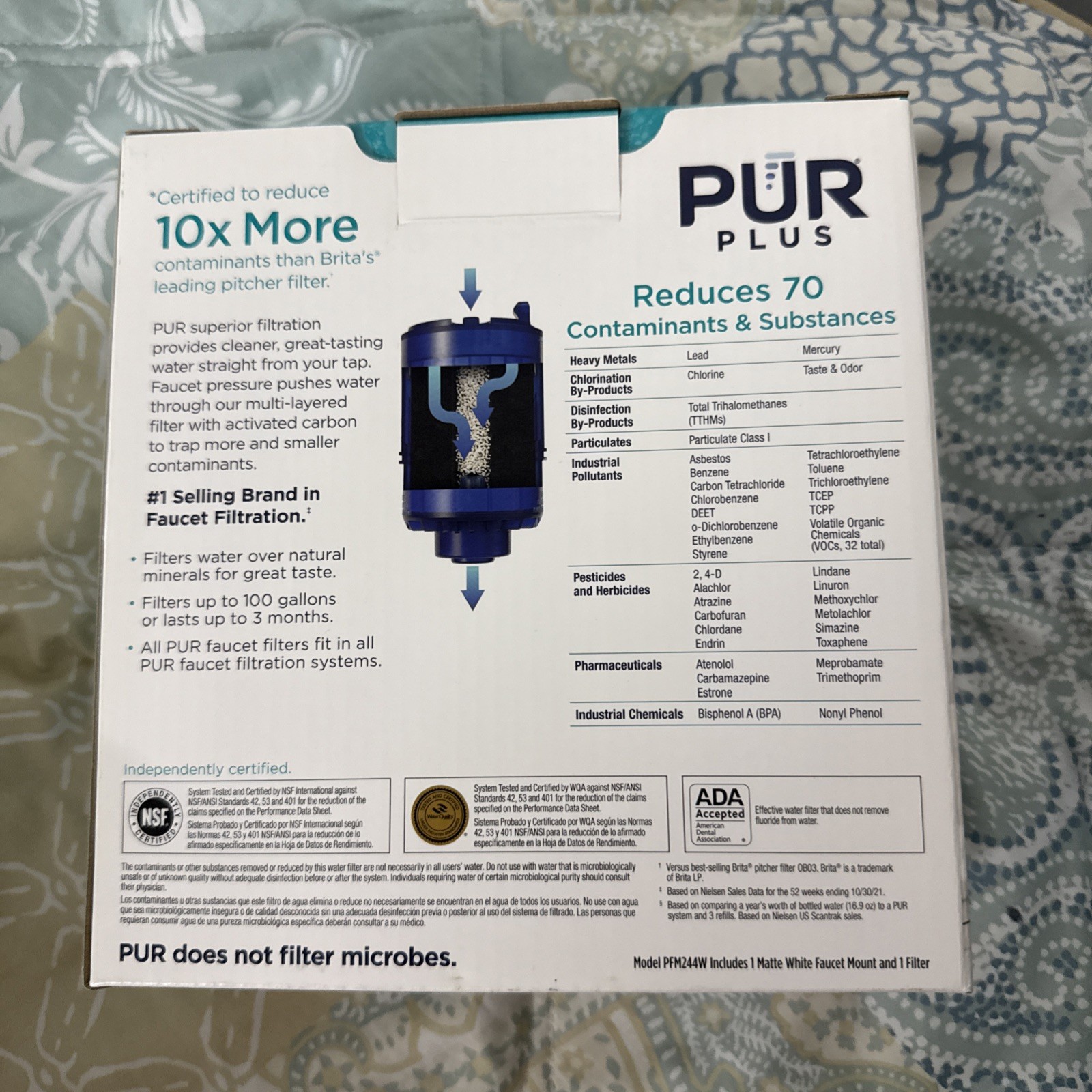 Pur PFM244W Plus Horizontal Faucet Mount Water Filtration System in Matte White gallery