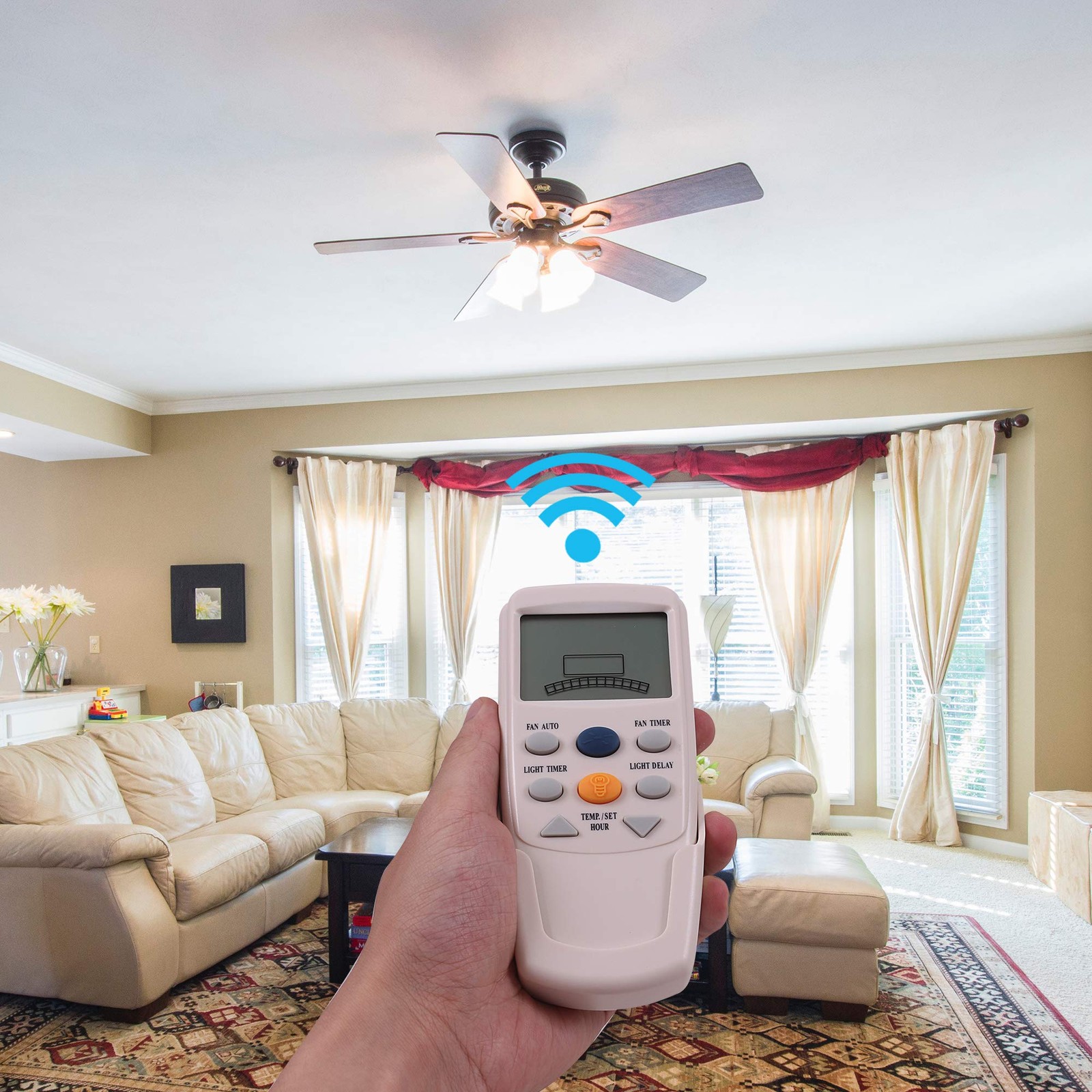 Eogifee Ceiling Fan Remote Control of Replacement Hampton Bay FAN9T Green gallery