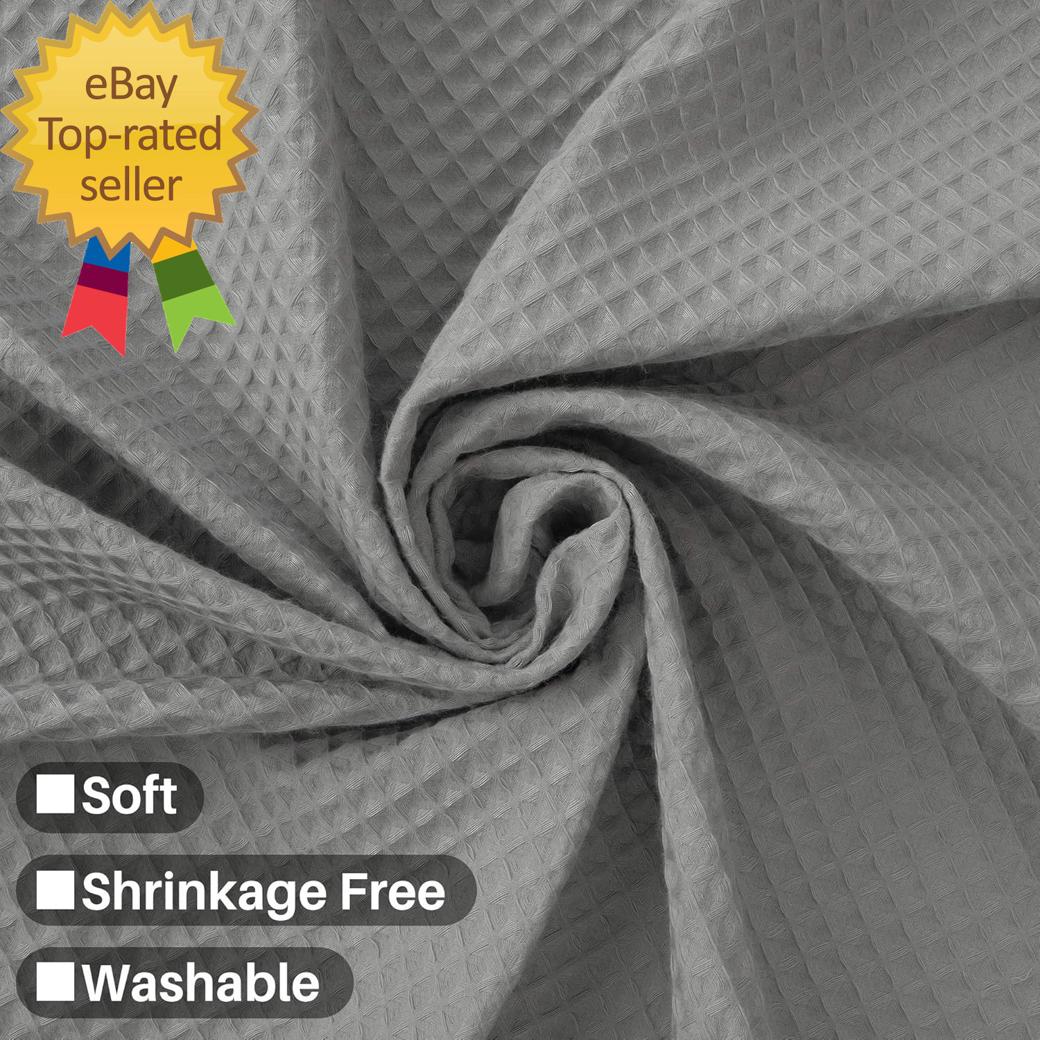Honeycomb Waffle Weave Hotel Luxury & Spa Heavy Weight Fabric Washable gallery