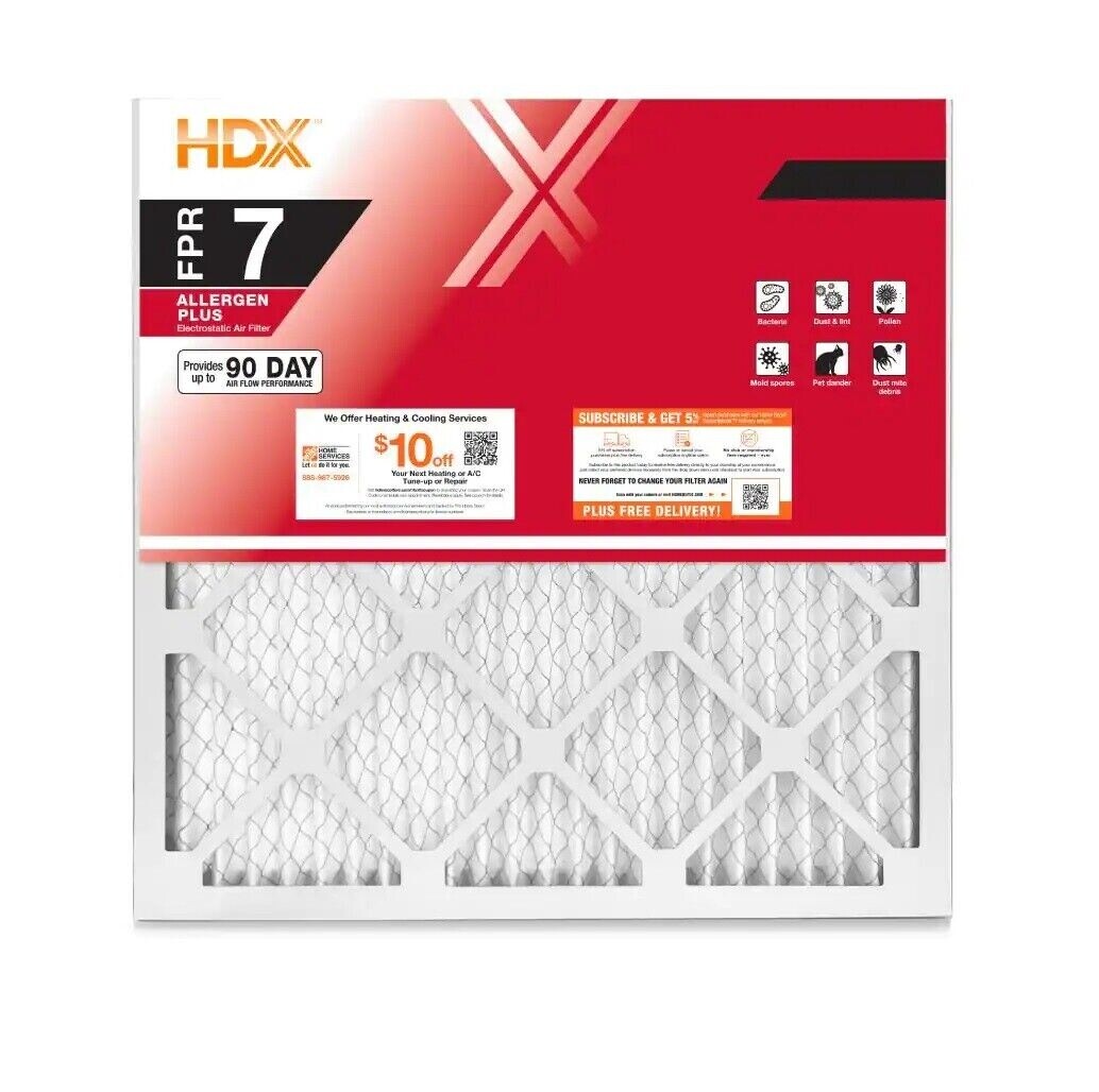 Air Filters Replacement for AC - Standard Pleated FPR 5 OR FPR 7 - CHOOSE 1 or 4 gallery