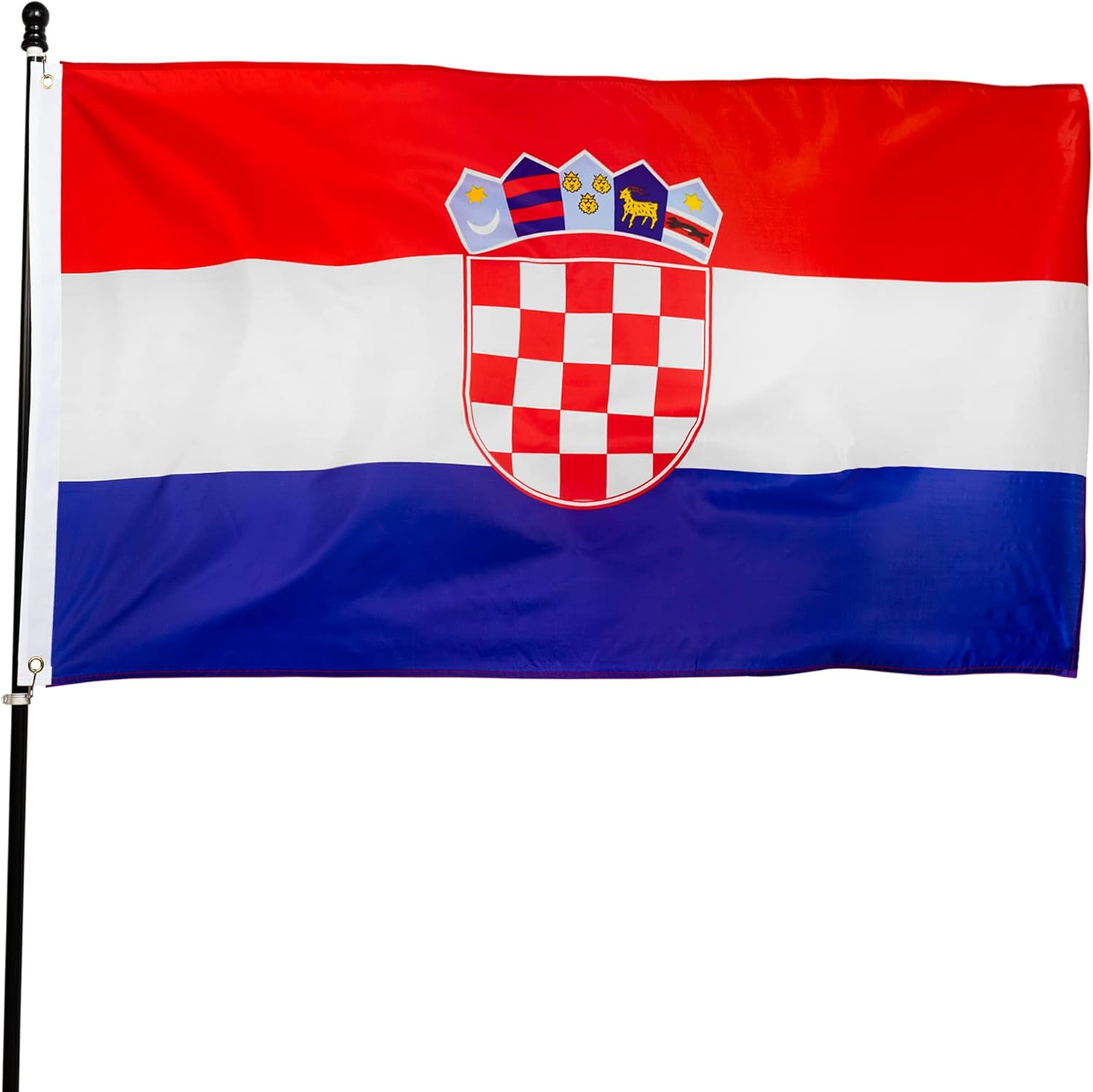 DANF Croatia Flag 3X5 Ft Thick Polyester, Fade Resistant, Brass Grommets, Canvas gallery