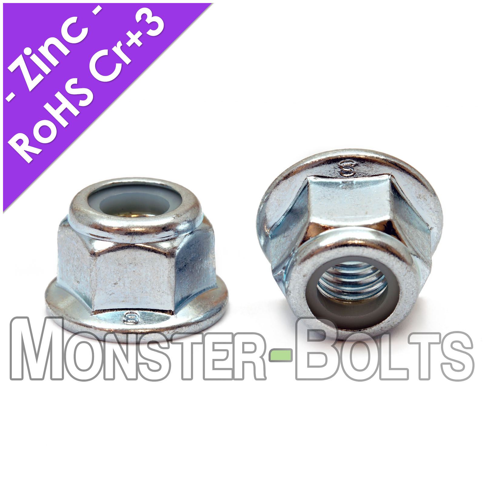 Nylon Insert Hex Flange Lock Nut Prevailing Torque DIN 6926 Zinc CL 8 M5 M6 M8 gallery